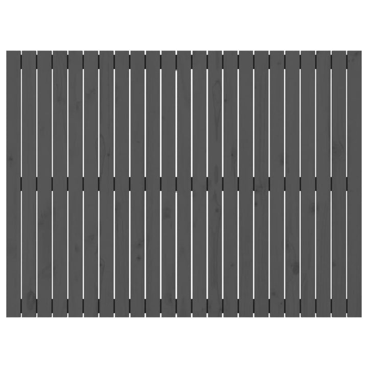 sengegavl 146,5x3x110 cm massivt fyrretræ grå