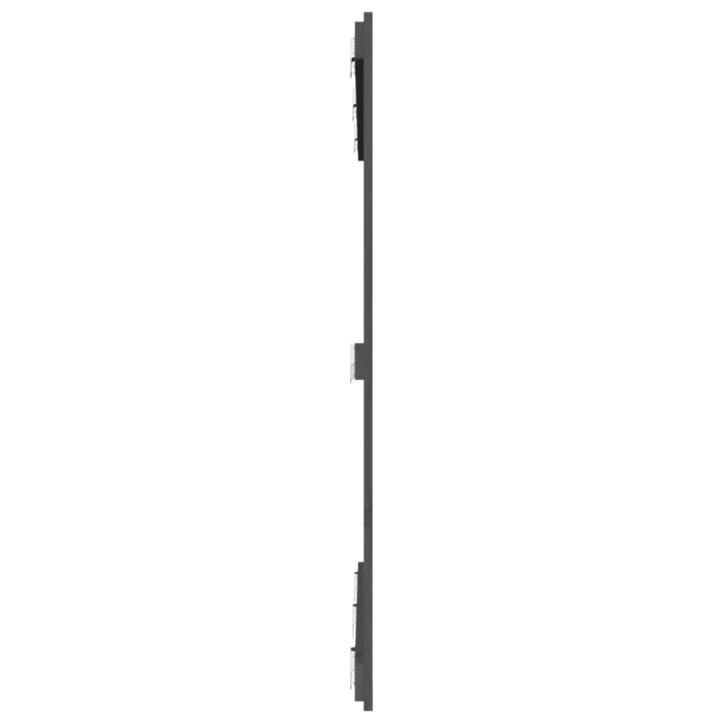 sengegavl 146,5x3x110 cm massivt fyrretræ grå