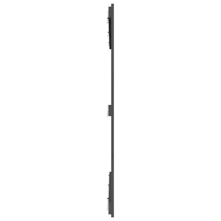 sengegavl 146,5x3x110 cm massivt fyrretræ grå