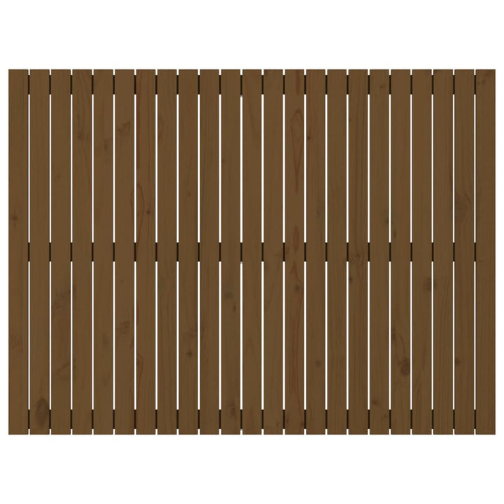 sengegavl 146,5x3x110 cm massivt fyrretræ gyldenbrun