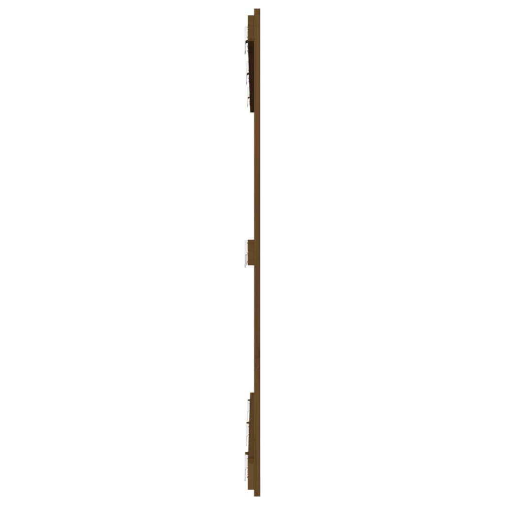 sengegavl 146,5x3x110 cm massivt fyrretræ gyldenbrun