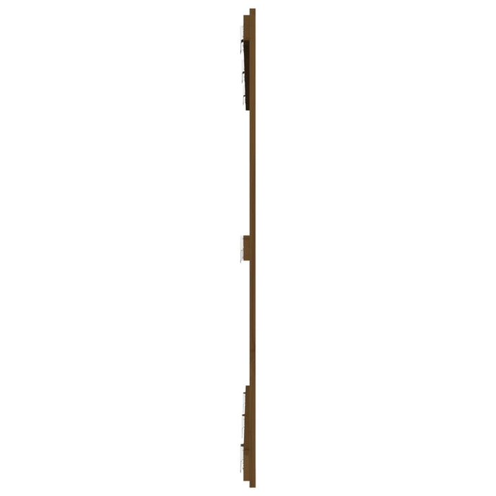 sengegavl 146,5x3x110 cm massivt fyrretræ gyldenbrun