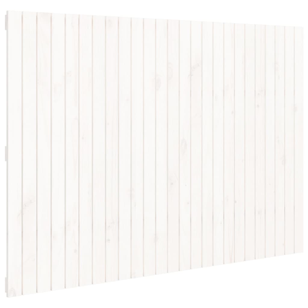 sengegavl 159,5x3x110 cm massivt fyrretræ hvid