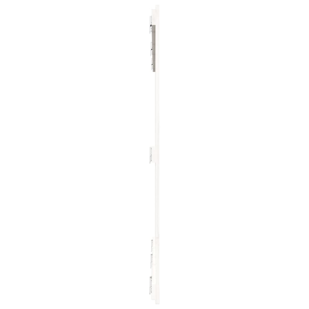 sengegavl 159,5x3x110 cm massivt fyrretræ hvid