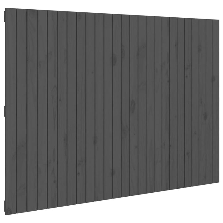 sengegavl 159,5x3x110 cm massivt fyrretræ grå