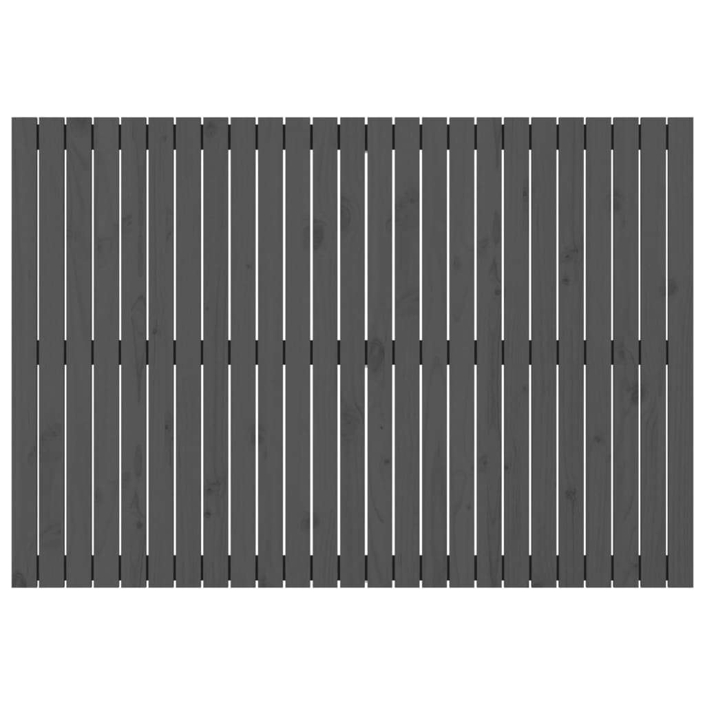 sengegavl 159,5x3x110 cm massivt fyrretræ grå