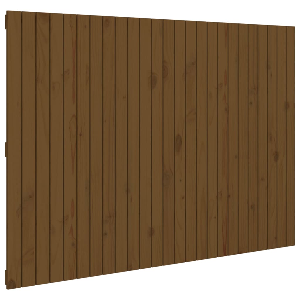 sengegavl 159,5x3x110 cm massivt fyrretræ gyldenbrun