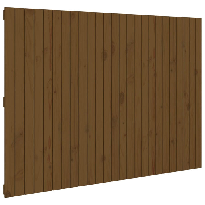 sengegavl 159,5x3x110 cm massivt fyrretræ gyldenbrun