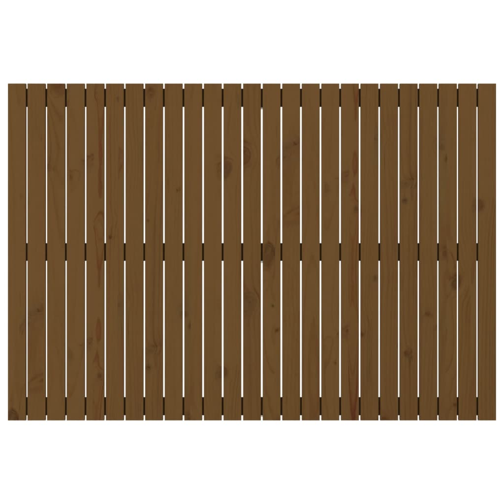 sengegavl 159,5x3x110 cm massivt fyrretræ gyldenbrun