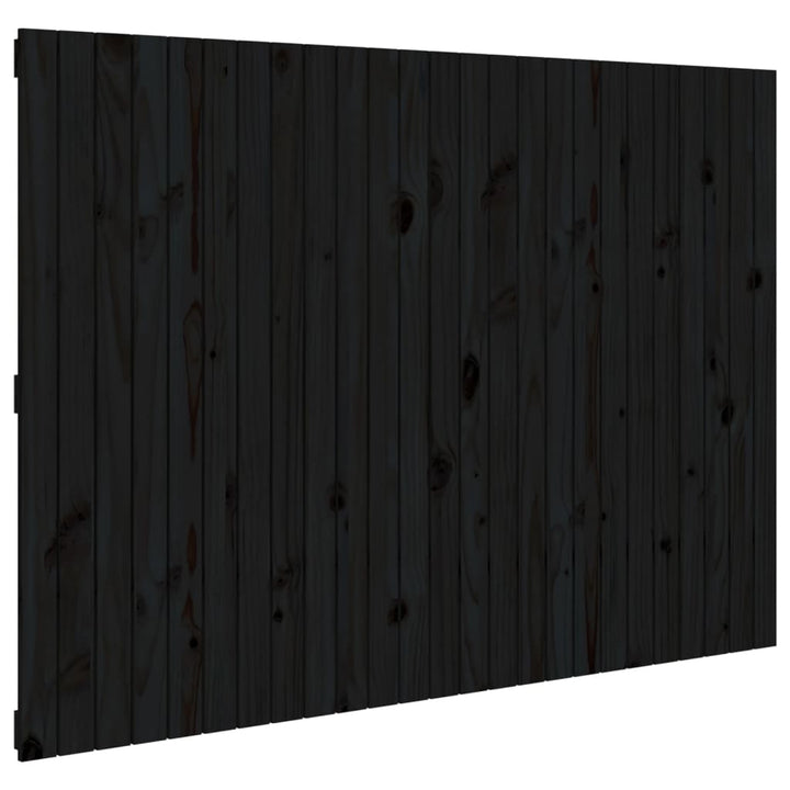 sengegavl 159,5x3x110 cm massivt fyrretræ sort