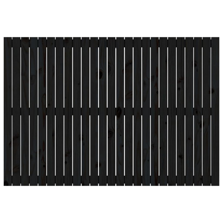 sengegavl 159,5x3x110 cm massivt fyrretræ sort