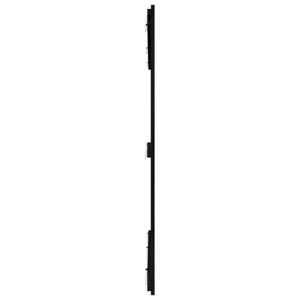 sengegavl 159,5x3x110 cm massivt fyrretræ sort