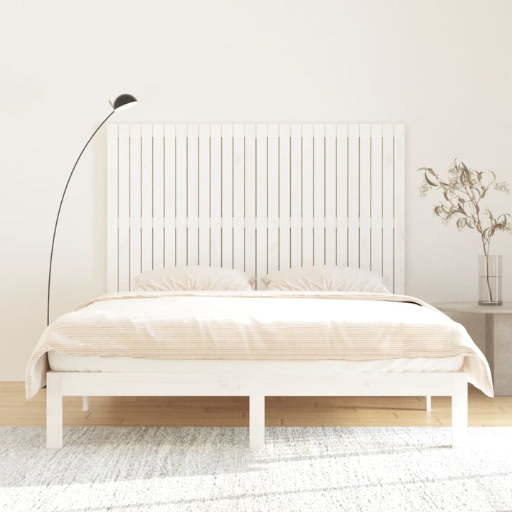 sengegavl 166x3x110 cm massivt fyrretræ hvid