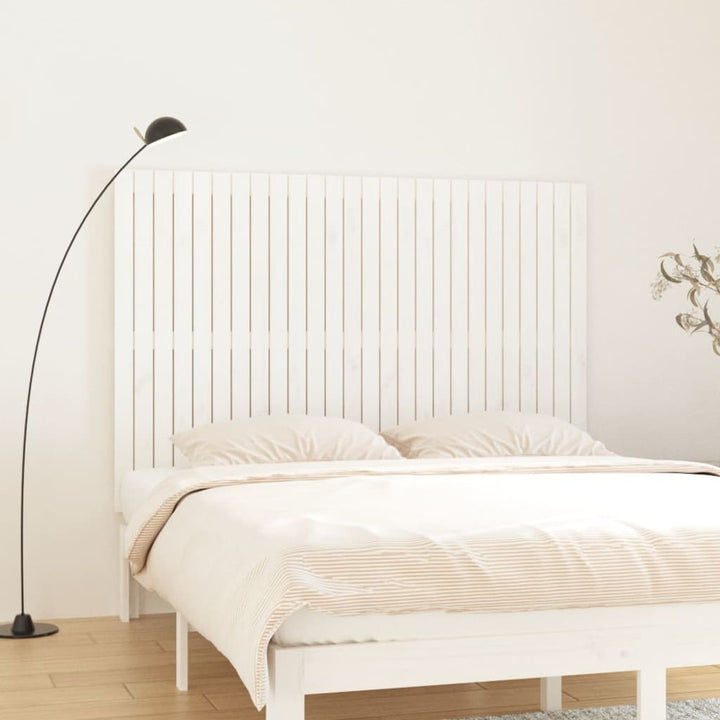 sengegavl 166x3x110 cm massivt fyrretræ hvid