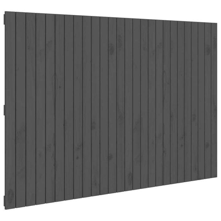 sengegavl 166x3x110 cm massivt fyrretræ grå