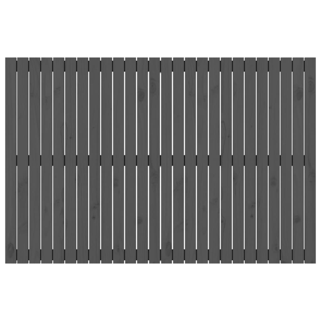 sengegavl 166x3x110 cm massivt fyrretræ grå