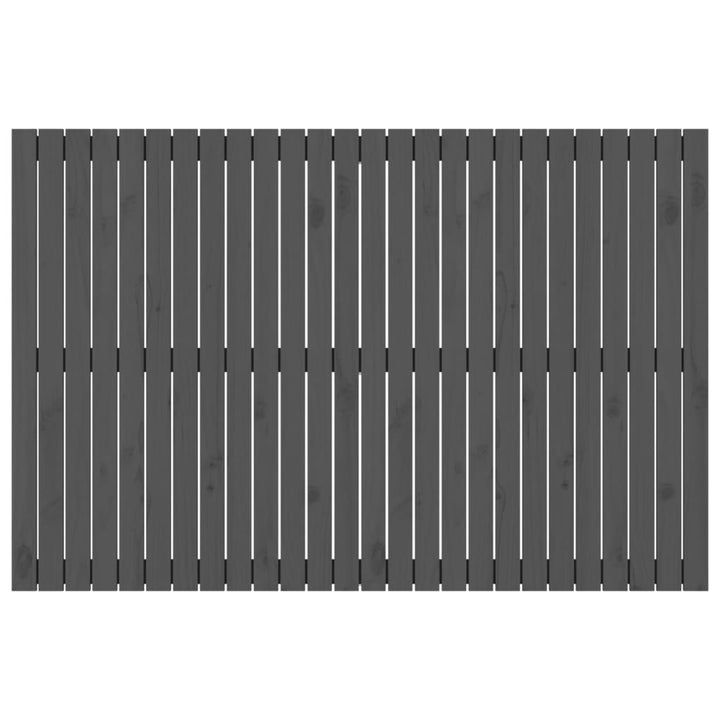 sengegavl 166x3x110 cm massivt fyrretræ grå