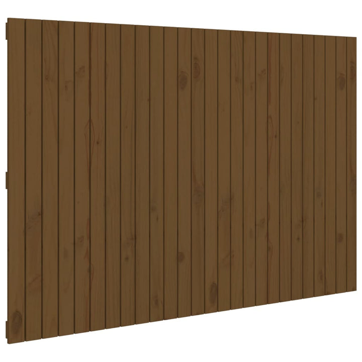 sengegavl 166x3x110 cm massivt fyrretræ gyldenbrun