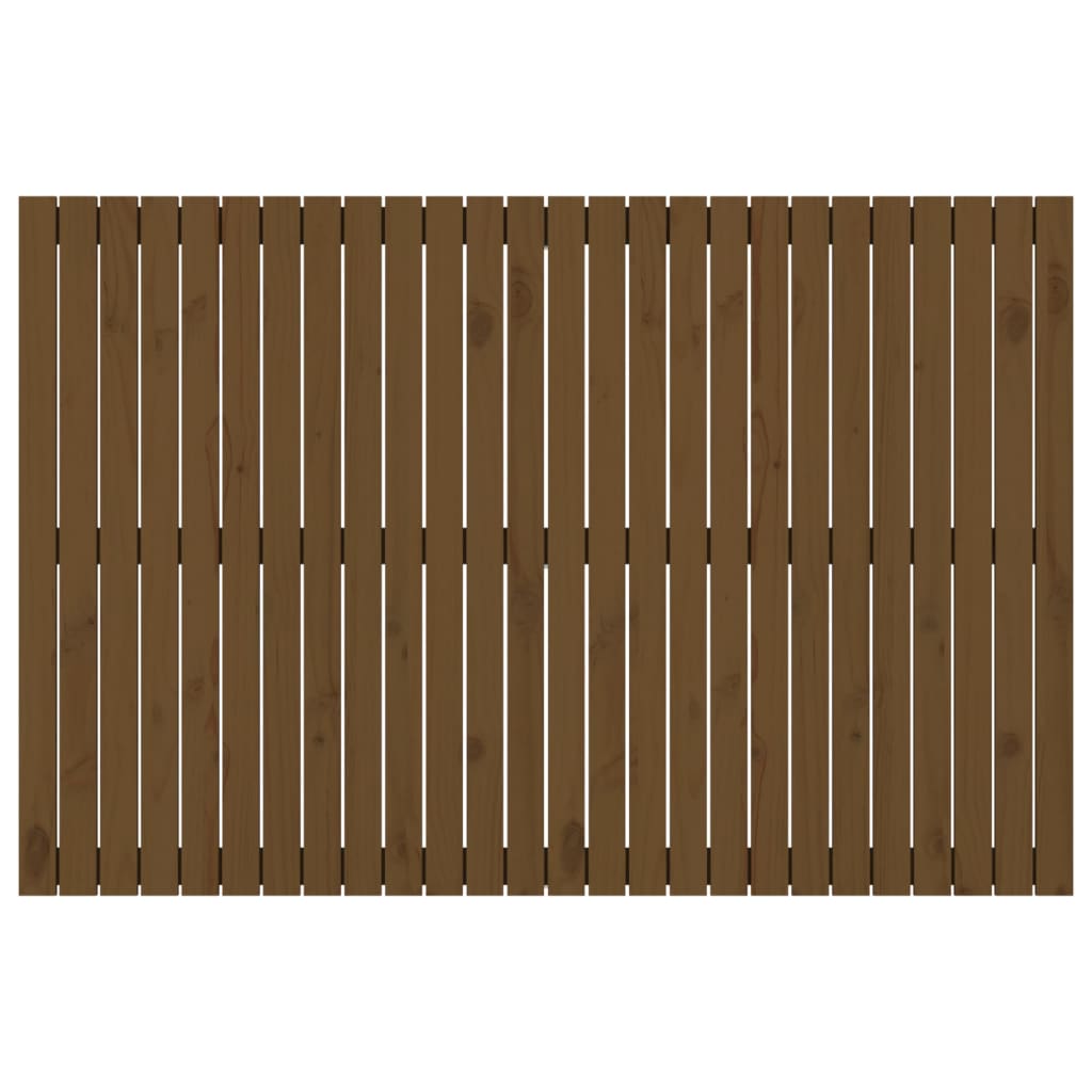 sengegavl 166x3x110 cm massivt fyrretræ gyldenbrun