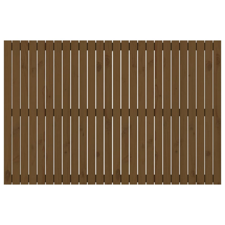 sengegavl 166x3x110 cm massivt fyrretræ gyldenbrun