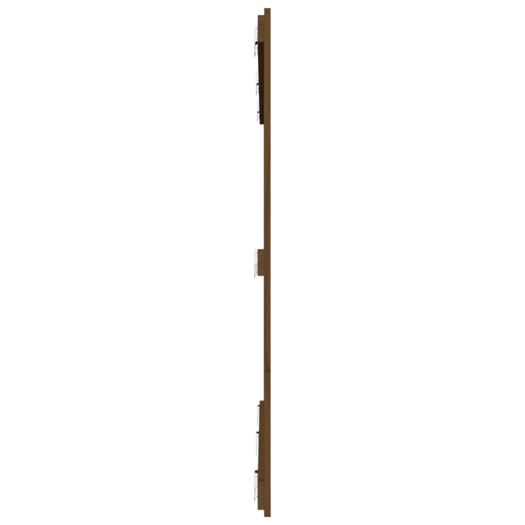 sengegavl 166x3x110 cm massivt fyrretræ gyldenbrun