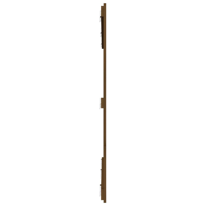 sengegavl 166x3x110 cm massivt fyrretræ gyldenbrun