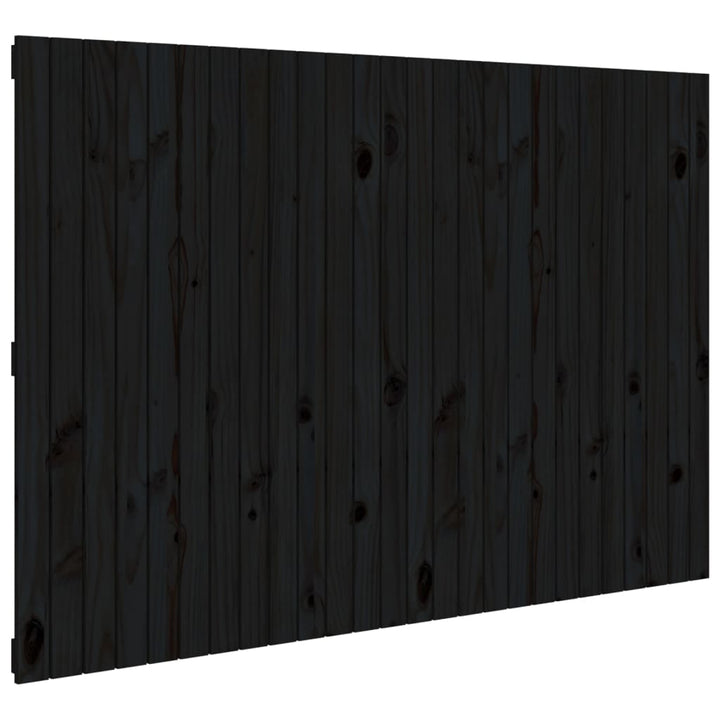 sengegavl 166x3x110 cm massivt fyrretræ sort