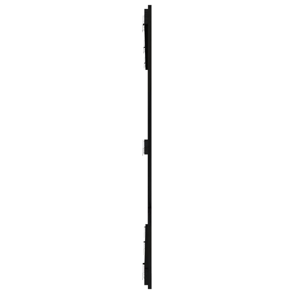 sengegavl 166x3x110 cm massivt fyrretræ sort