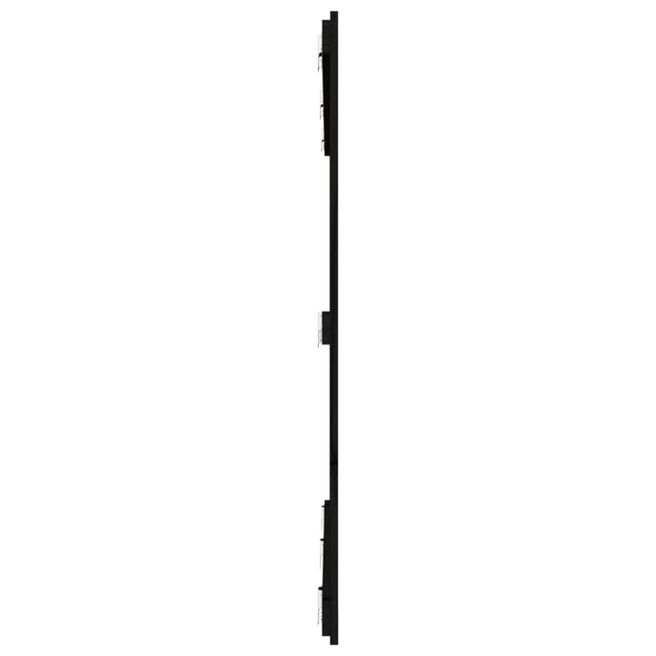 sengegavl 166x3x110 cm massivt fyrretræ sort