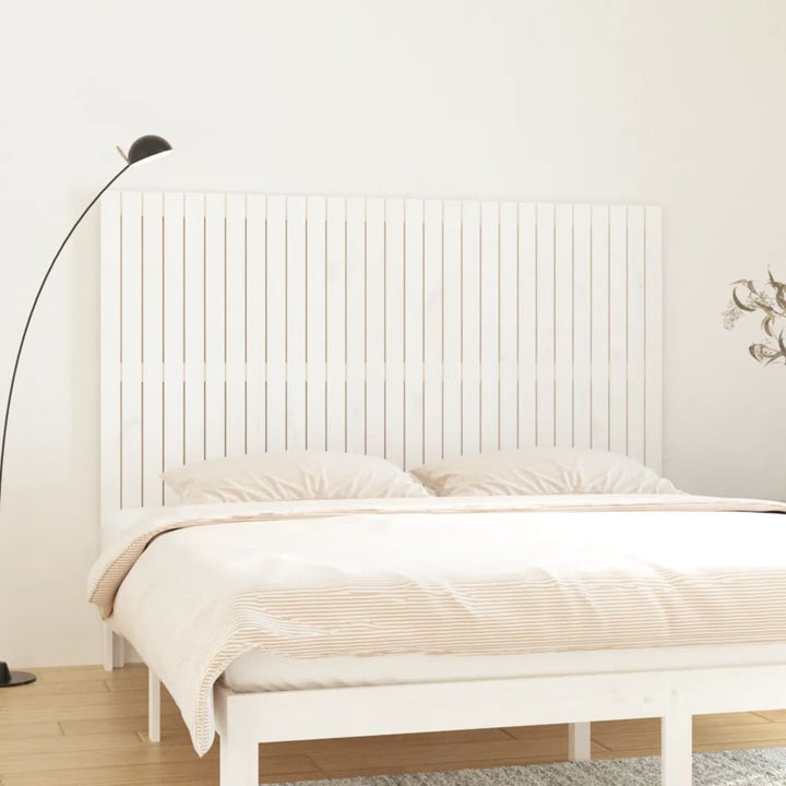 sengegavl 185x3x110 cm massivt fyrretræ hvid