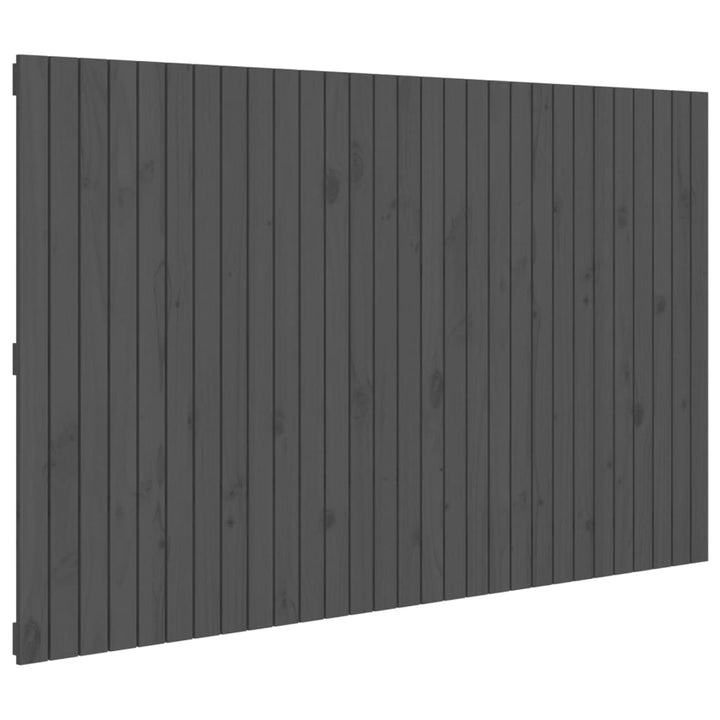 sengegavl 185x3x110 cm massivt fyrretræ grå