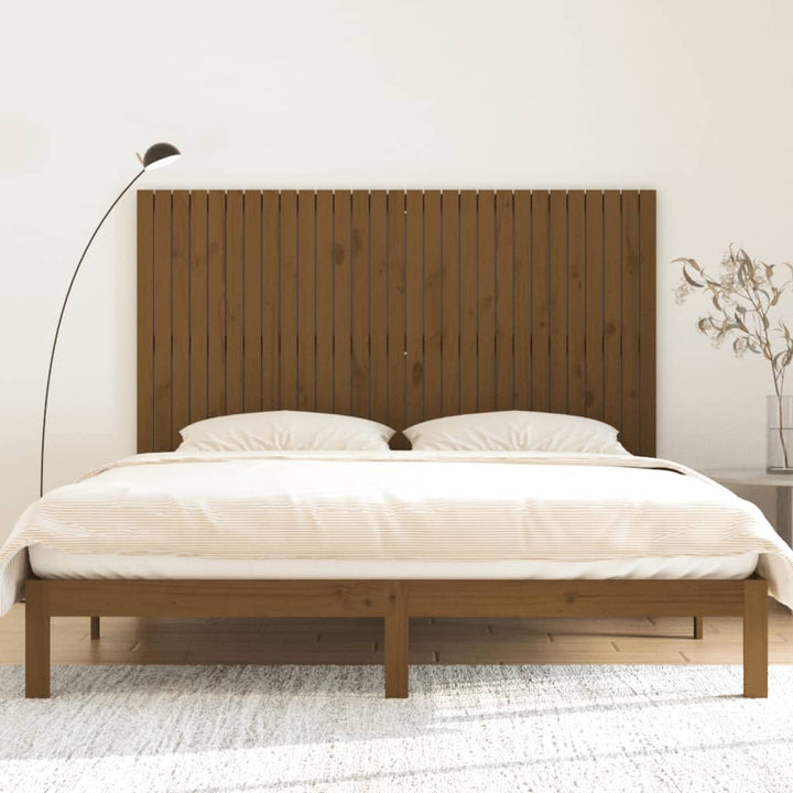 sengegavl 185x3x110 cm massivt fyrretræ gyldenbrun