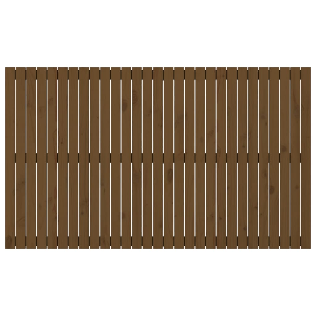 sengegavl 185x3x110 cm massivt fyrretræ gyldenbrun