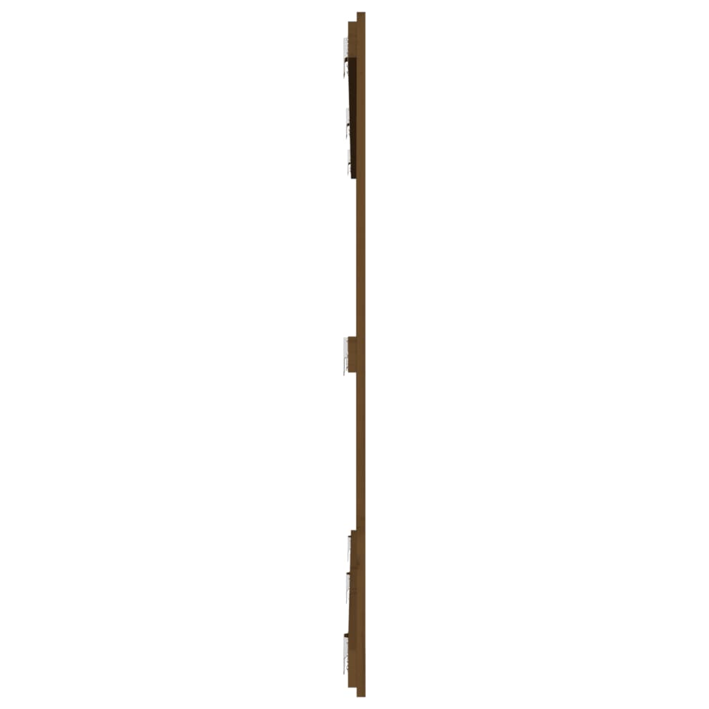 sengegavl 185x3x110 cm massivt fyrretræ gyldenbrun