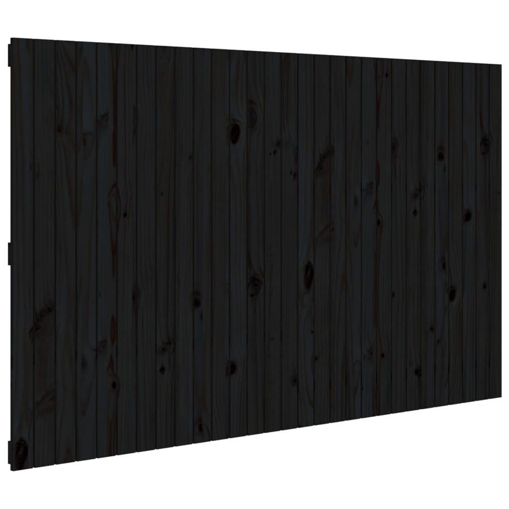 sengegavl 185x3x110 cm massivt fyrretræ sort