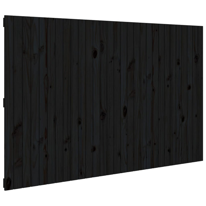 sengegavl 185x3x110 cm massivt fyrretræ sort