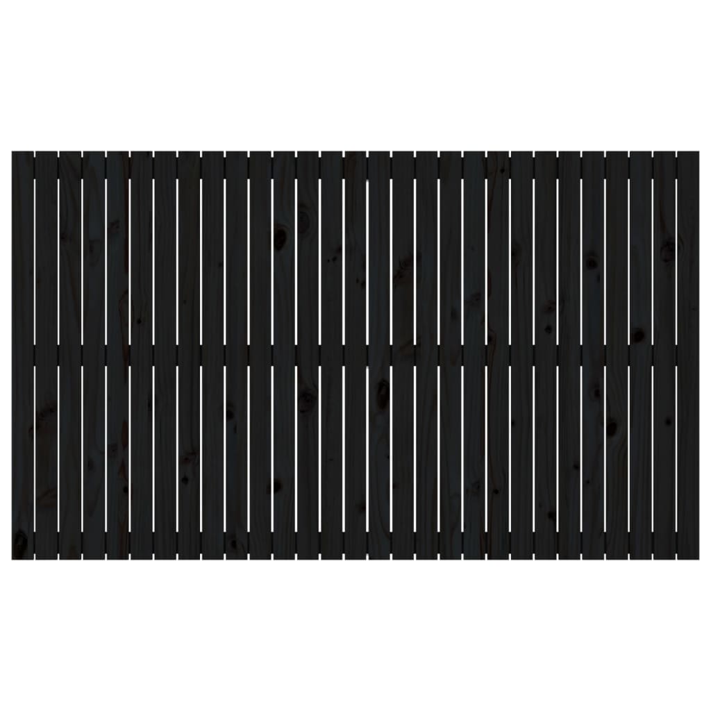 sengegavl 185x3x110 cm massivt fyrretræ sort