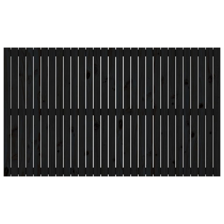 sengegavl 185x3x110 cm massivt fyrretræ sort
