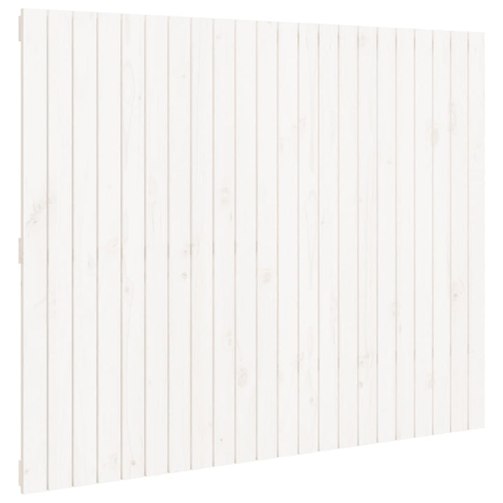 sengegavl 140x3x110 cm massivt fyrretræ hvid