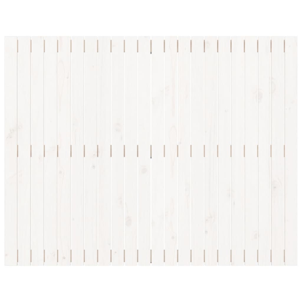 sengegavl 140x3x110 cm massivt fyrretræ hvid