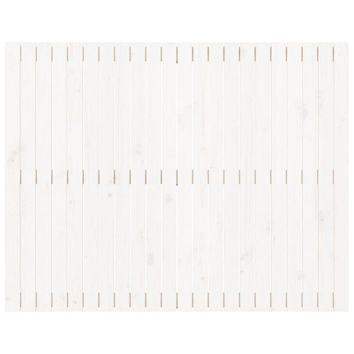 sengegavl 140x3x110 cm massivt fyrretræ hvid