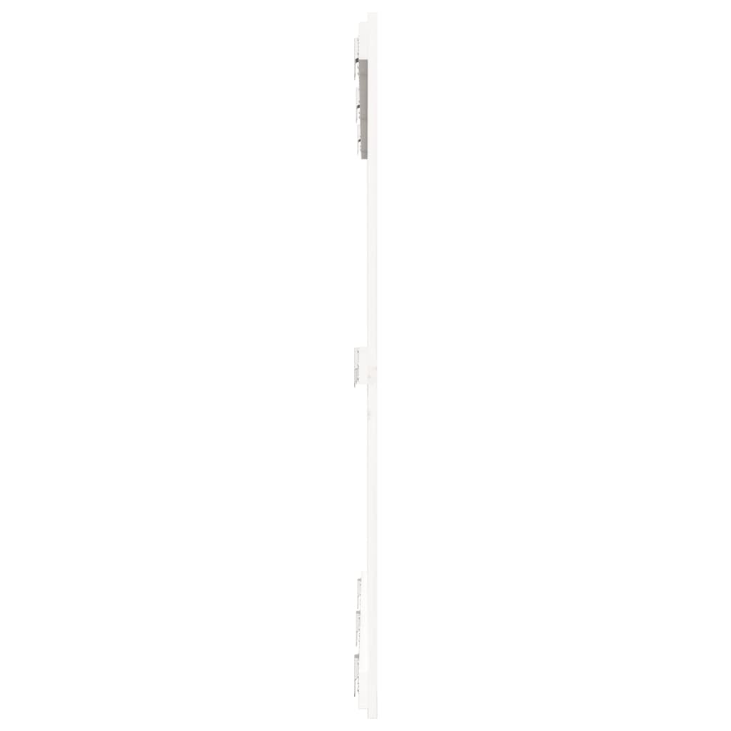 sengegavl 140x3x110 cm massivt fyrretræ hvid