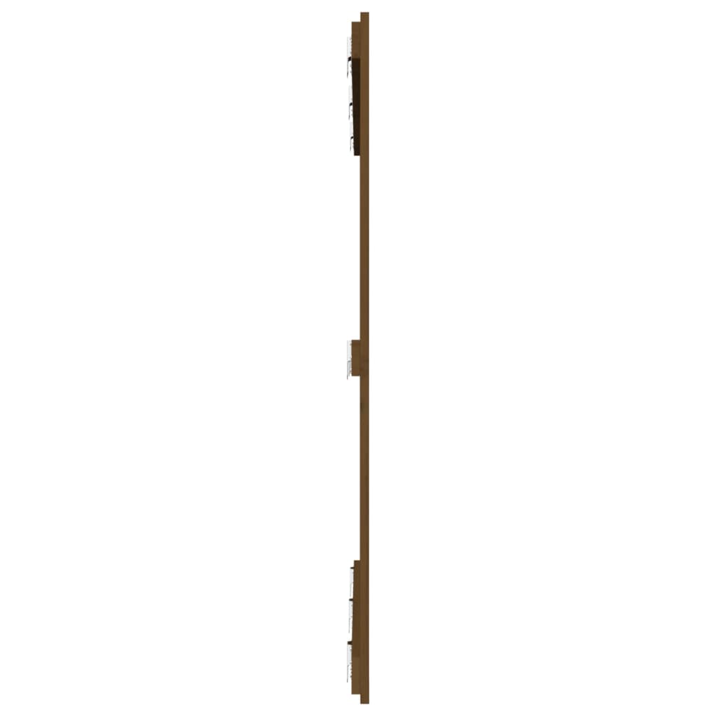 sengegavl 140x3x110 cm massivt fyrretræ gyldenbrun