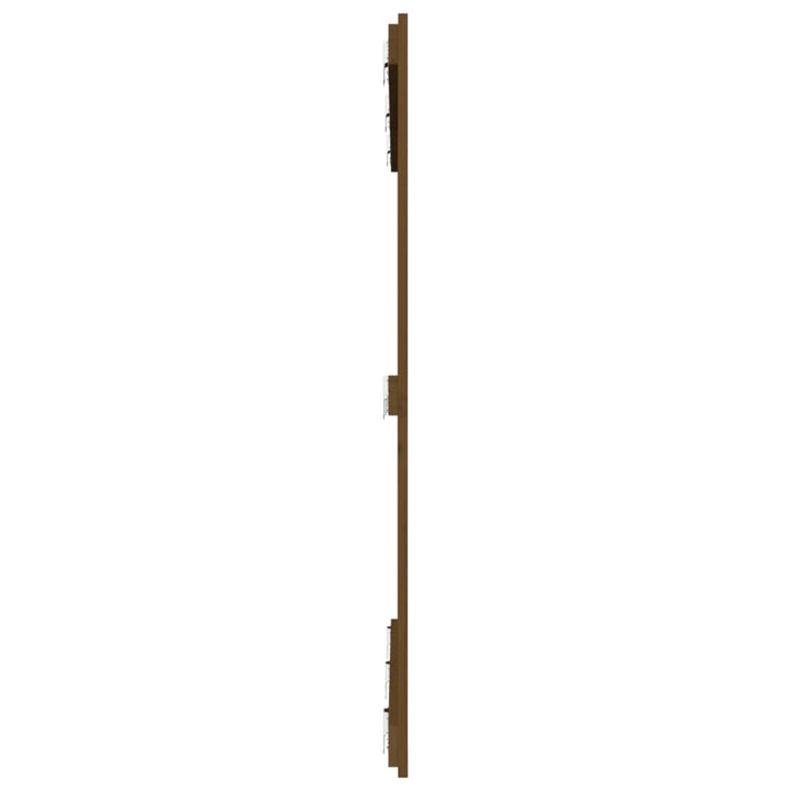 sengegavl 140x3x110 cm massivt fyrretræ gyldenbrun