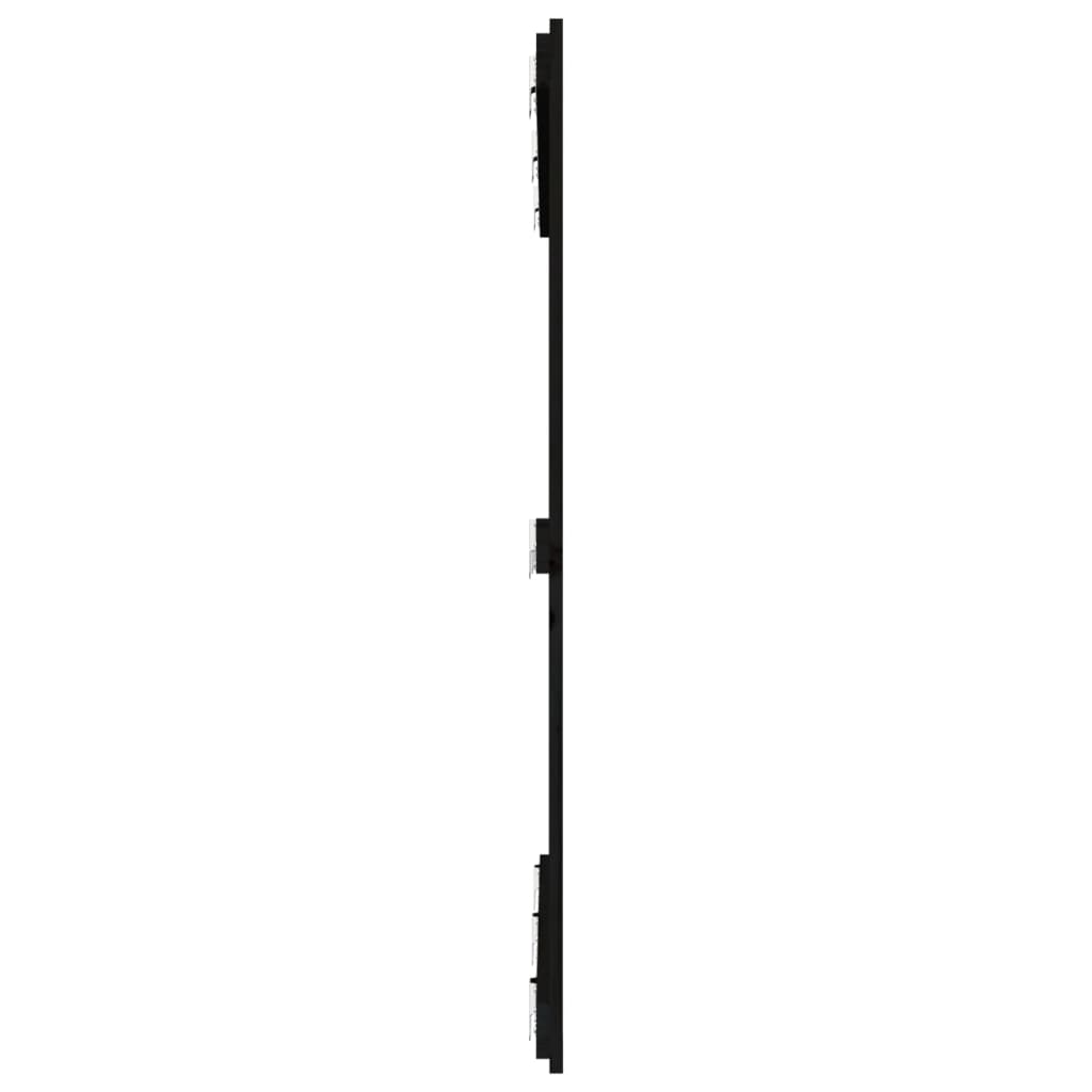 sengegavl 140x3x110 cm massivt fyrretræ sort