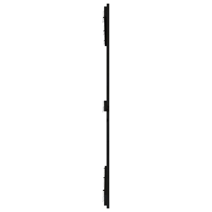 sengegavl 140x3x110 cm massivt fyrretræ sort
