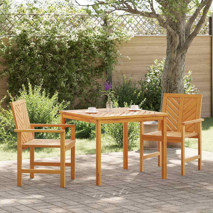 Have Spisebordssæt 3 pcs Brun 90 x 90 x 74 cm Massivt akacietræ