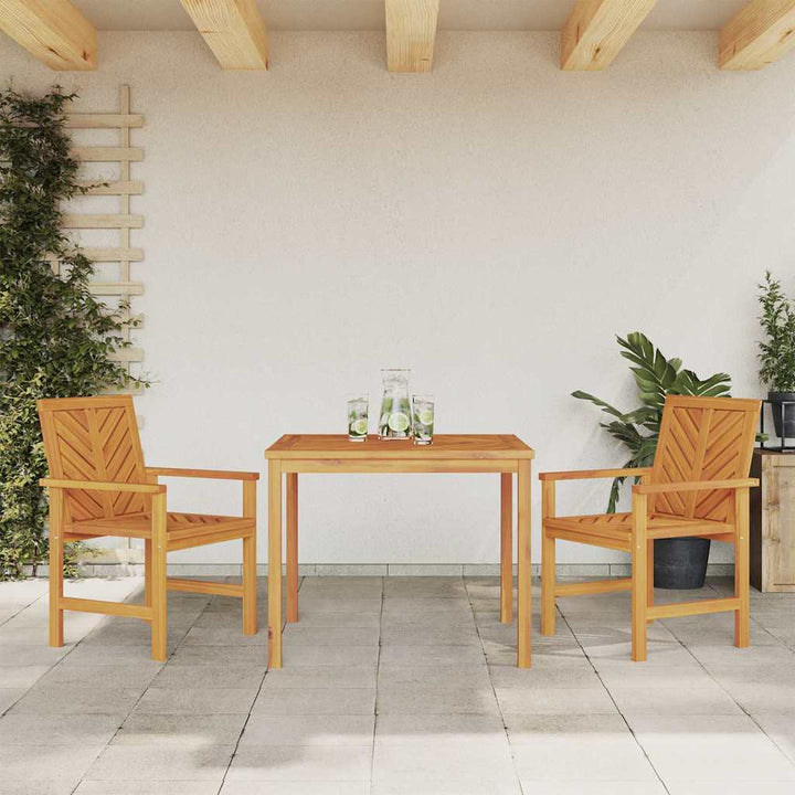 Have Spisebordssæt 3 pcs Brun 90 x 90 x 74 cm Massivt akacietræ