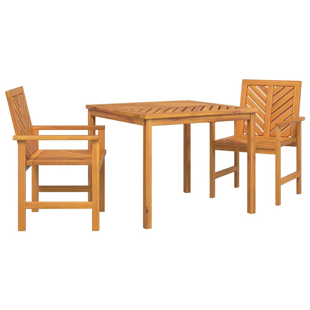 Have Spisebordssæt 3 pcs Brun 90 x 90 x 74 cm Massivt akacietræ