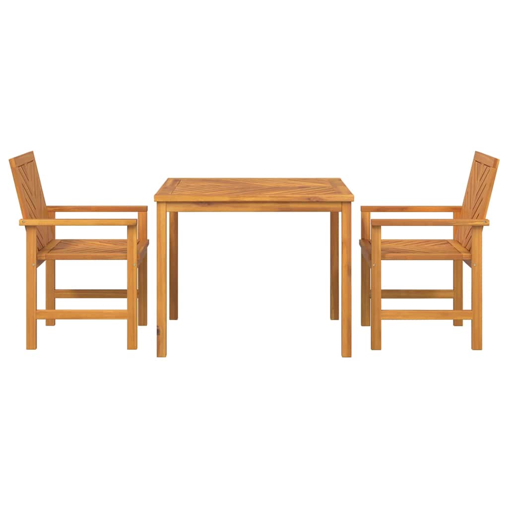 Have Spisebordssæt 3 pcs Brun 90 x 90 x 74 cm Massivt akacietræ